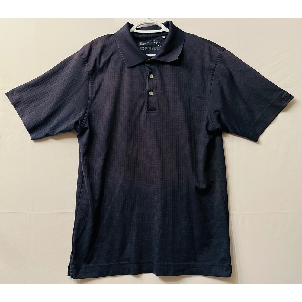 Cutter & Buck Textured Navy Polo • Gorpcore Minimalist
